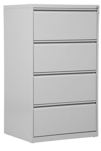 PROREGAL Hängeregistraturschrank 4 Schubladen Mare HxBxT 132 x 76 x 62 cm Grau