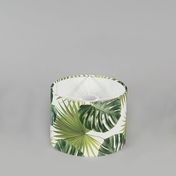 Baumwoll-Lampenschirm Blattdesign Rund 20/20/15 - Leaf