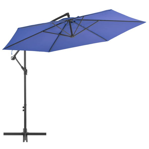 Ampelschirm mit Aluminium-Mast 300 cm Blau