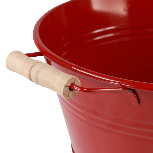 Eimer mit Holzgriff