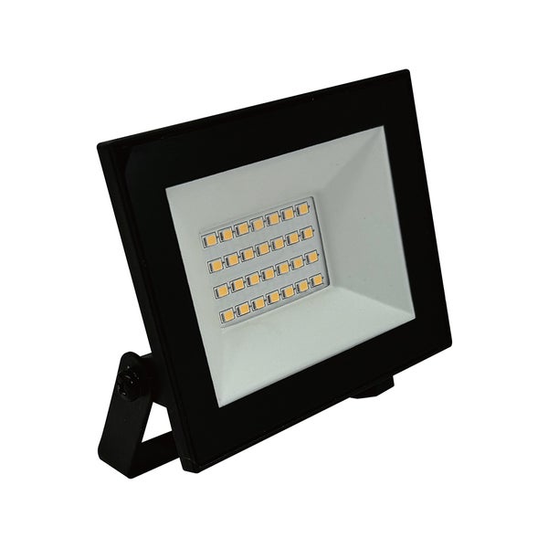 LED-Strahler mit schwarzem Gehäuse und Befestigungsbügel