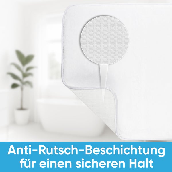 Badteppich mit Anti-Rutsch-Beschichtung für sicheren Halt