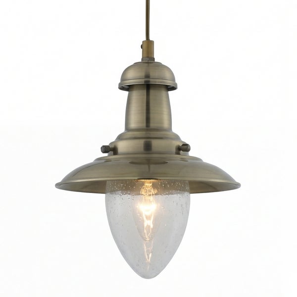 Pendelleuchte im Innenbereich mit Glasschirm