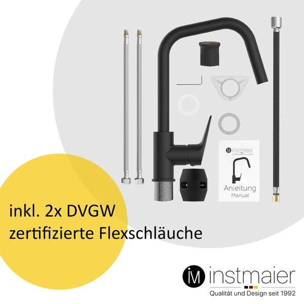 Abbildung der Abmessungen einer Küchenarmatur