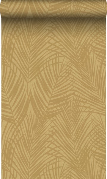 Origin Wallcoverings Tapete Palmblätter Ockergelb - 53 cm x 10,05 m - 347807