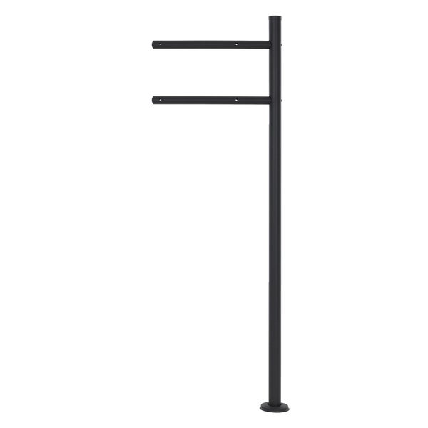 ECD Germany Standbriefkasten mit Zeitungsfach, Design Briefkasten mit Pfosten, Briefkastenanlage, Briefkastenständer 120cm Anthrazit Edelstahl, Postkasten Anthrazit 37x36,5x11cm Weiß Marmoroptik Stahl