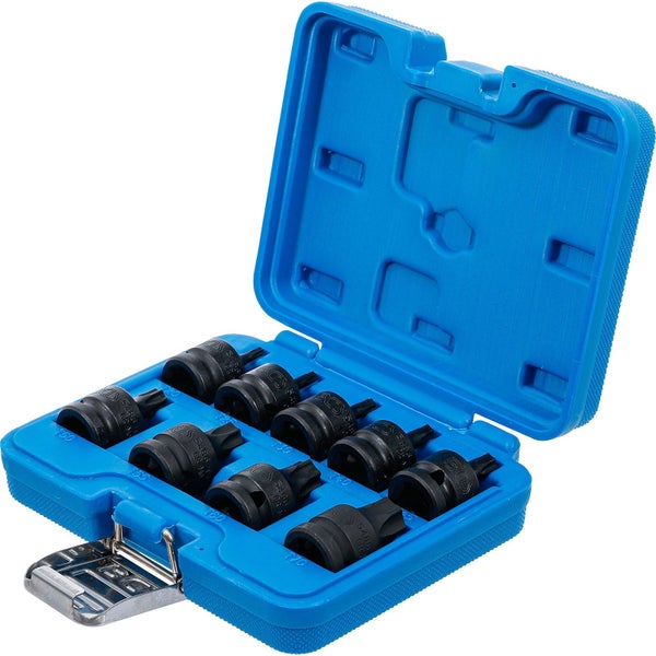 BGS Kraft-Bit-Einsatz-Satz Antrieb Innenvierkant 12,5 mm (1/2) T-Profil (für Torx) T20 - T70 9tlg. - 5486
