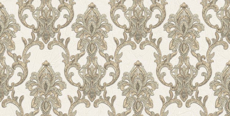 Tapete mit floralem Ornamentmuster