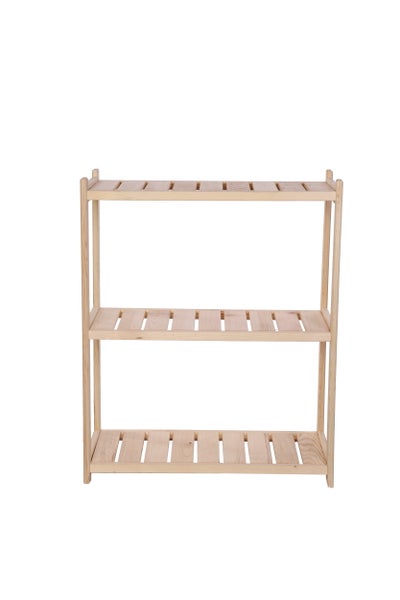PROREGAL Holzregal SPREEWALD HxBxT 86x70x33cm 3 Ebenen Massives Kiefernholz Natur