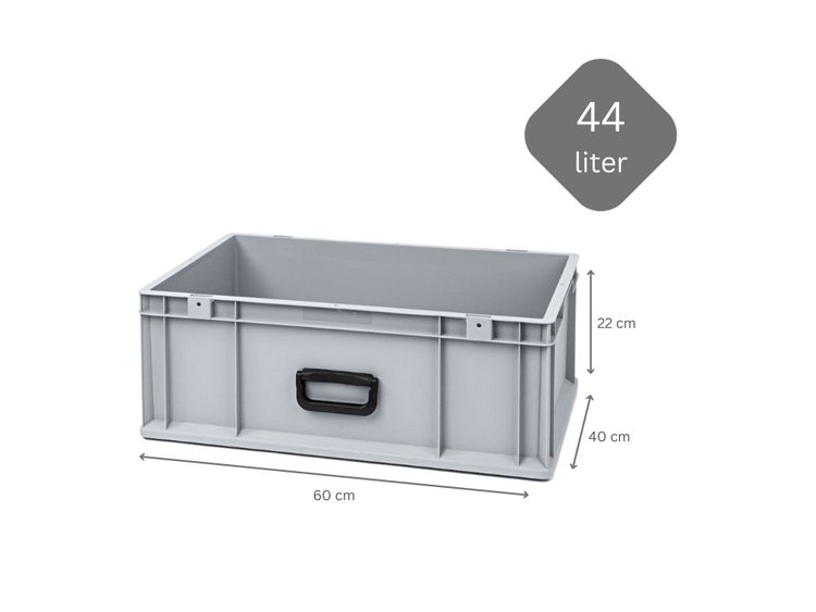 PROREGAL Eurobox Nextgen Portable Uno HxBxT 22 x 40 x 60 cm  44 Liter Eurobehälter Transportbox Transportbehälter Stapelbehälter