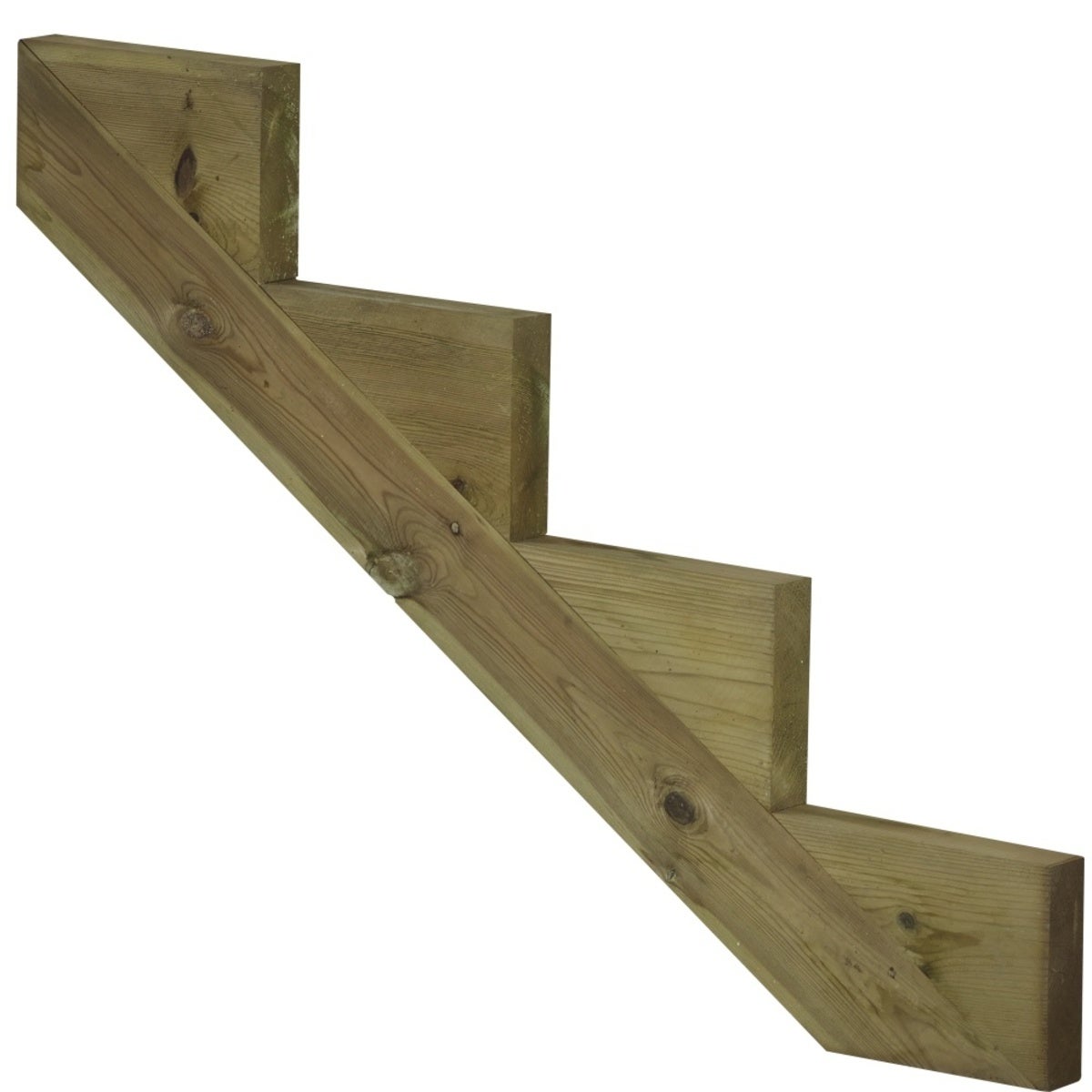 Treppenwange 4 Stufen aus KDI Holz für Gartentreppe, Außentreppe, Terrassentreppe n