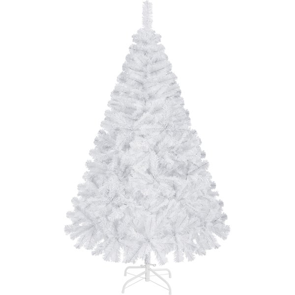 Künstlicher, schneeweisser Weihnachtsbaum mit Ständer