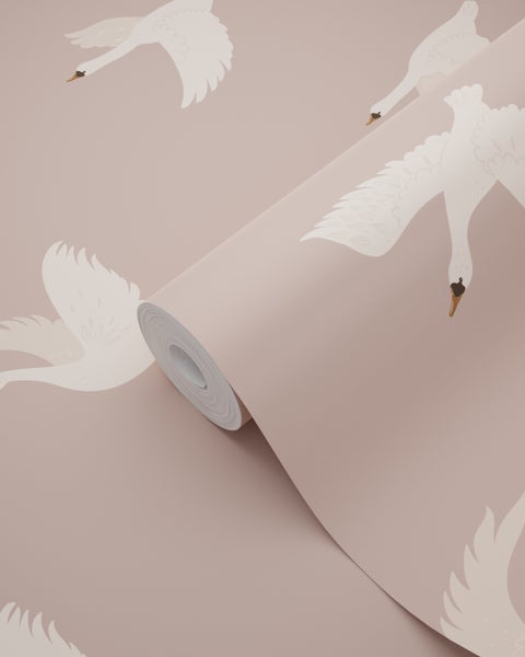 Tapetenrolle mit Schwanenmotiv