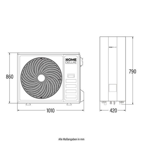 Home Deluxe - Wärmepumpe KAMI - Wärmeleistung: 6 kW, Schallleistung: 44 dB, Temperaturbereich 5 - 35 Grad I Heizpumpe Wärmeaustauscher Effizienzheizung