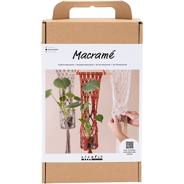 Creativ Company DIY Sets Macramé Kreativ Set Macramé, Blumenaufhänger, Kreativ Box