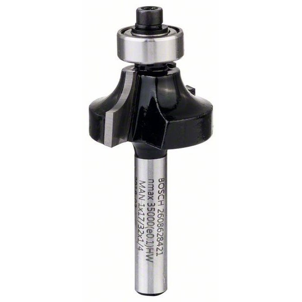 Bosch Abrundfräser 1/4 R1 6,3 mm Ø 25,4 mm L 13,2 mm G 54 mm - 2608628421