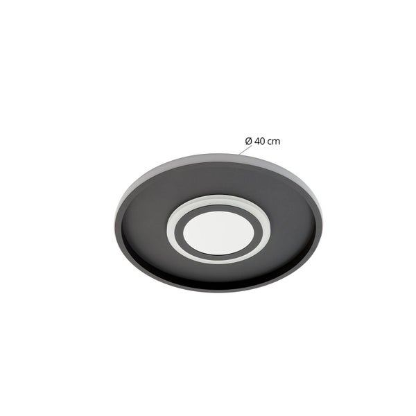 Lindby LED Deckenleuchte Selian dimmbar (Modern) in Schwarz aus Metall (1 flammig, ) - Lampe Deckenlampe Wohnzimmerleuchte