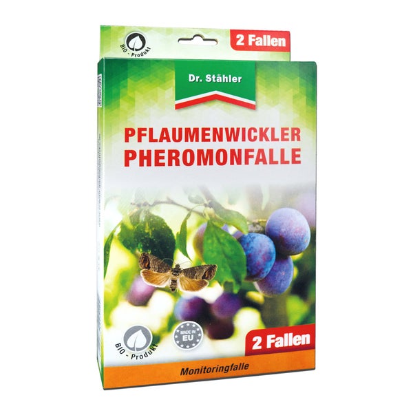 Pflaumenwickler Pheromon-Falle – Monitoringfalle zur Bekämpfung des Pflaumenwicklers – Ohne Insektizide – Für Hausgarten, Obstbaum & Plantage