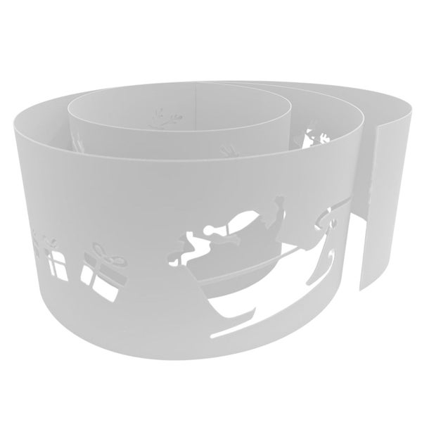 Windlicht aus Metall mit Weihnachtsmotiv