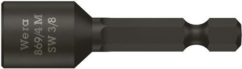 Wera Steckschlüsseleinsatz 869/4M mit 6-kant-Antrieb Schlüsselweite 9,4 mm 3/8″ Länge 50 mm mit Magnet - 5060431001