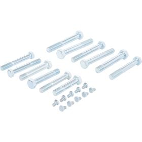 Set mit Metallschrauben und Muttern für diverse Befestigungsarbeiten
