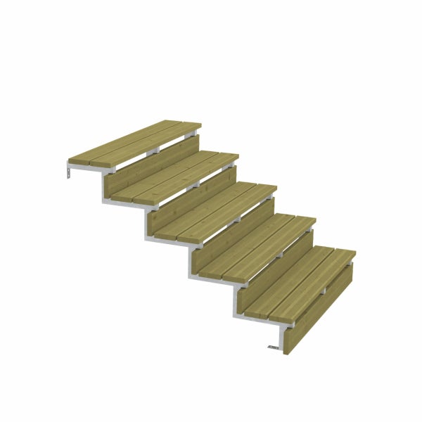 3er Set Stahl Treppenwange 5 Stufen - Option für Setzstufen-Höhe 85cm