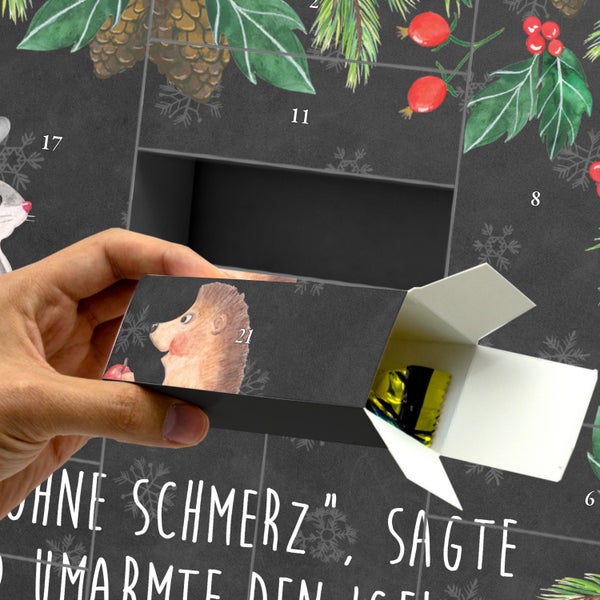 Mr. & Mrs. Panda Befüllbarer Adventskalender Hase Igel - Schwarz
