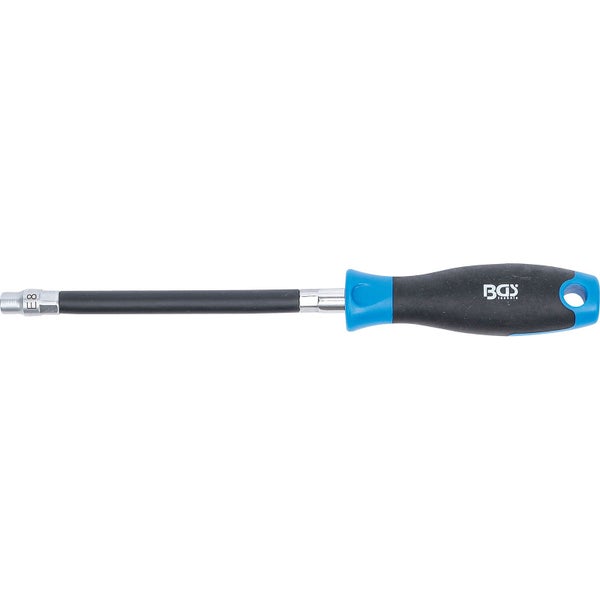 BGS Flexibler Schraubendreher mit Rundgriff E-Profil E 8 Klingenlänge 150 mm - 70024