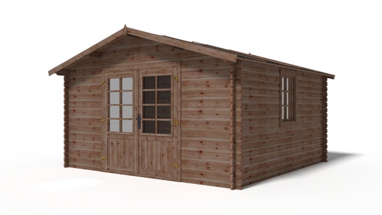 Gartenhaus, Gerätehaus 15,20m2 - 3,90x3,90m - 34mm - Imprägniert