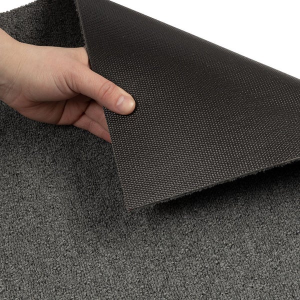 FLOORDIREKT Nylon Teppichfliese Edinburgh - 50 x 50 cm - Selbstliegend - Hellgrau
