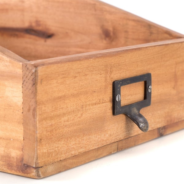 Dokumentenablage Carta Mahagoni Holz, etikettierbarer Griff 08 honigfarben gewachst