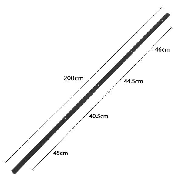 Yaheetech Schiebetürsystem mit Bodenführung 200cm , Schwarz