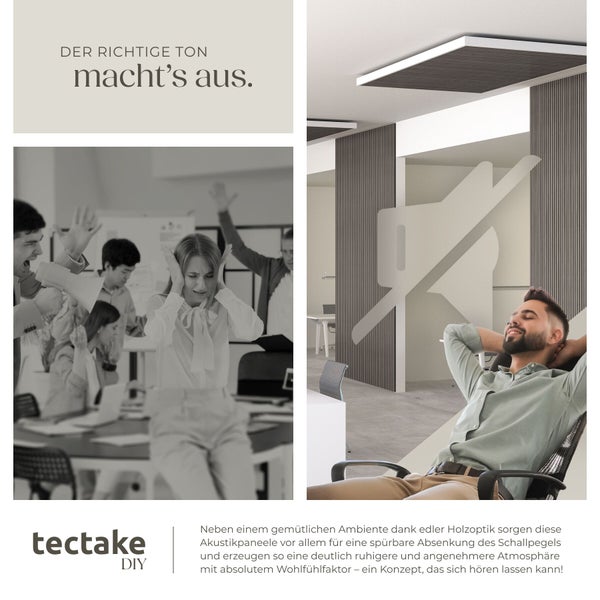 Produktbild von Tectake mit dem Titel Der richtige Ton macht's aus: Akustikpaneele für Schallpegelminderung und eine ruhigere Atmosphäre