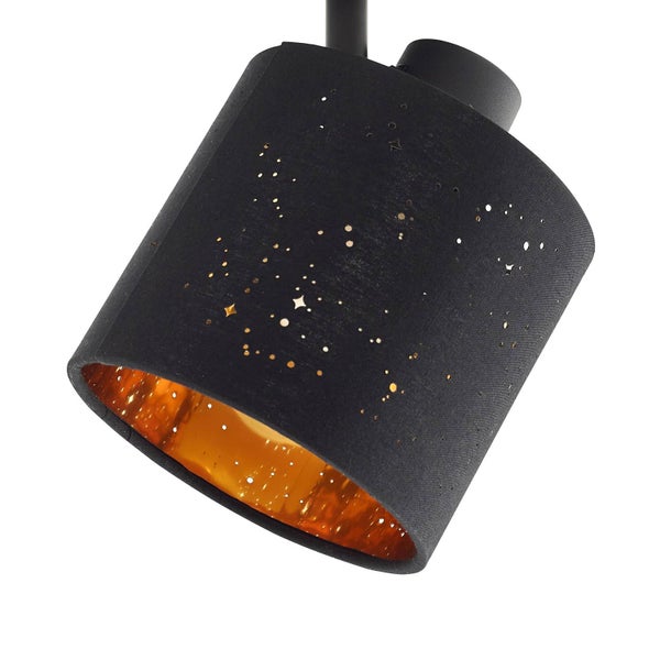 Lindby Deckenlampe Vasilia (Modern) in Schwarz aus Textil (4 flammig, E14) - Deckenleuchte Lampe Wohnzimmerleuchte