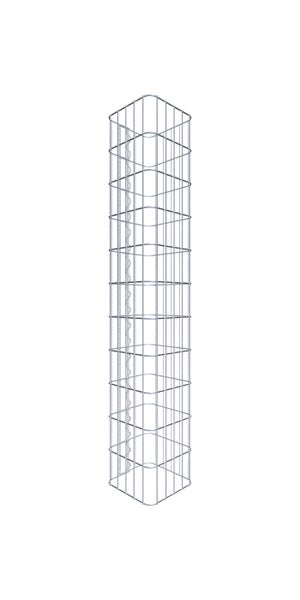 Gabionensäule 27 x 27 cm, MW 5 x 10 cm eckig - Höhe: 1,10 m