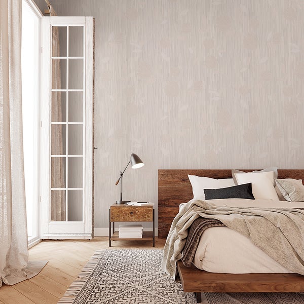 Tapete Weiß Floral Klassisch für Wohnzimmer Schlafzimmer MADE IN GERMANY 10,05 x 0,53m