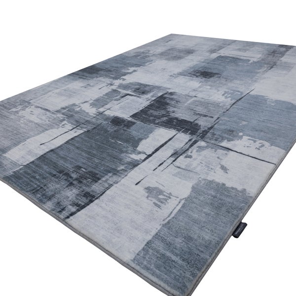 Rechteckiger Teppich mit abstraktem Muster im Used Look