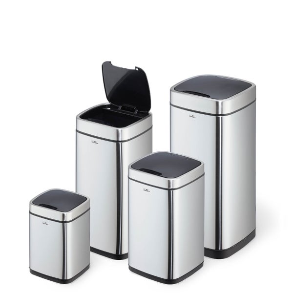 Durable 342123 Sensor Abfalleimer NO TOUCH, mit Inneneimer, 12 Liter, silber