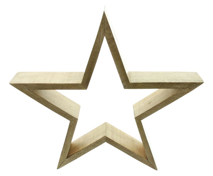 Regal in Sternform aus Holz