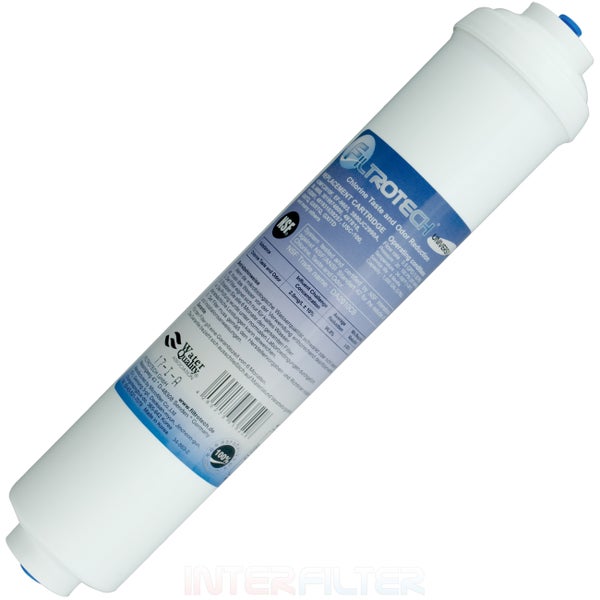 Filtrotech Wasserfilter Kartusche fuer Kuehlschrank mit NSF Zertifizierung zur Reduzierung von Chlor Geschmack und Geruch