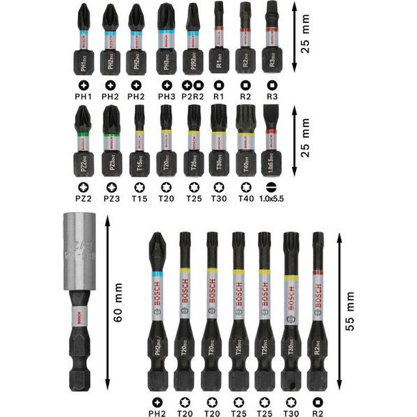 Bosch PRO Impact Schrauberbit-Set 24-tlg. - 2608521U75