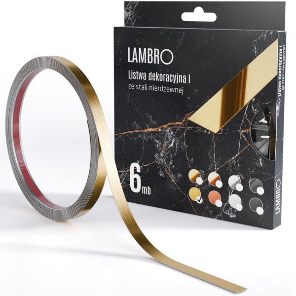 Lambro Zierleiste aus Edelstahl mit Verpackung