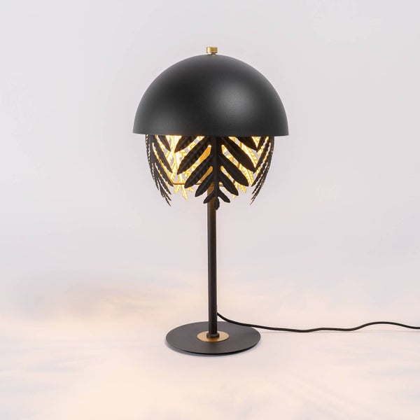 Lucande Tischlampe Aparas (Design, Modern) in Schwarz aus Metall (1 flammig E27) - Designer Tischleuchte Schreibtischlampe Nachttischlampe Wohnzimmerleuchte