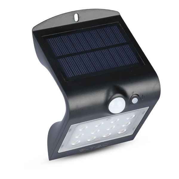 Schwarze Solar-Wandleuchten - IP65 - 1.5W - 220 Lumen - 4000K