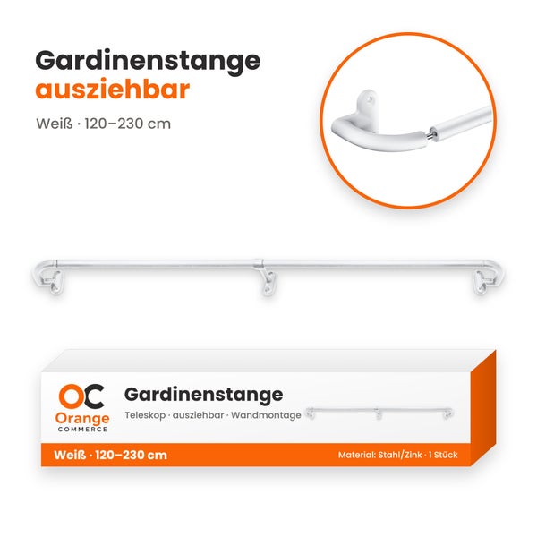 Vorhangstange Gardinenstange Badevorhang Teleskop