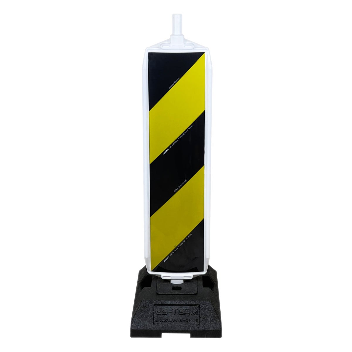UvV Leitbake Fußplatte (18 / 30 kg) Baustelle rot/weiß oder Lager gelb, schwarz / RA1 schwarz / gelb / K0 (18 kg) / ohne Baustellenleuchte