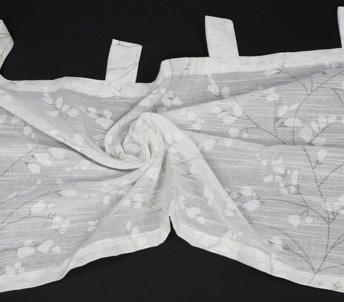 FRANK FLECHTWAREN | Fenstervorhang Branche, POLYESTER, LEINEN, 40 x140 cm