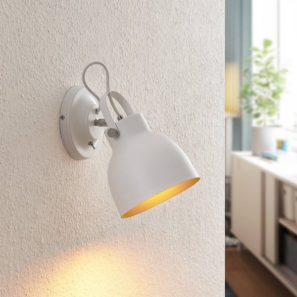 Weiße Wandleuchte mit Abmessungen