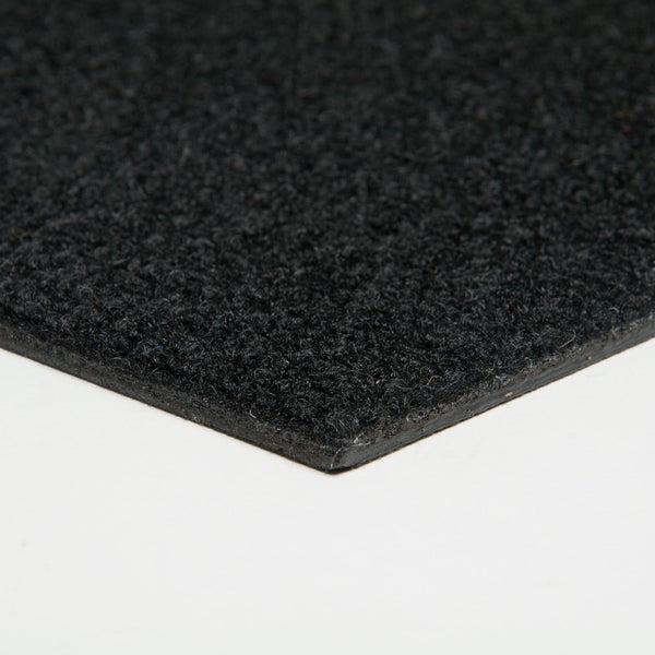 Schwarze Teppichfliesen selbstliegend Nadelvlies Teppichboden als Fliesen ideal für Büro und Geschäft Nadelfilz Teppich Fliesen in 50x50 cm