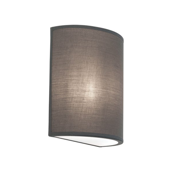 Moderne halbrunde Wandleuchte mit Textilschirm für eine wohnliche Atmosphäre.